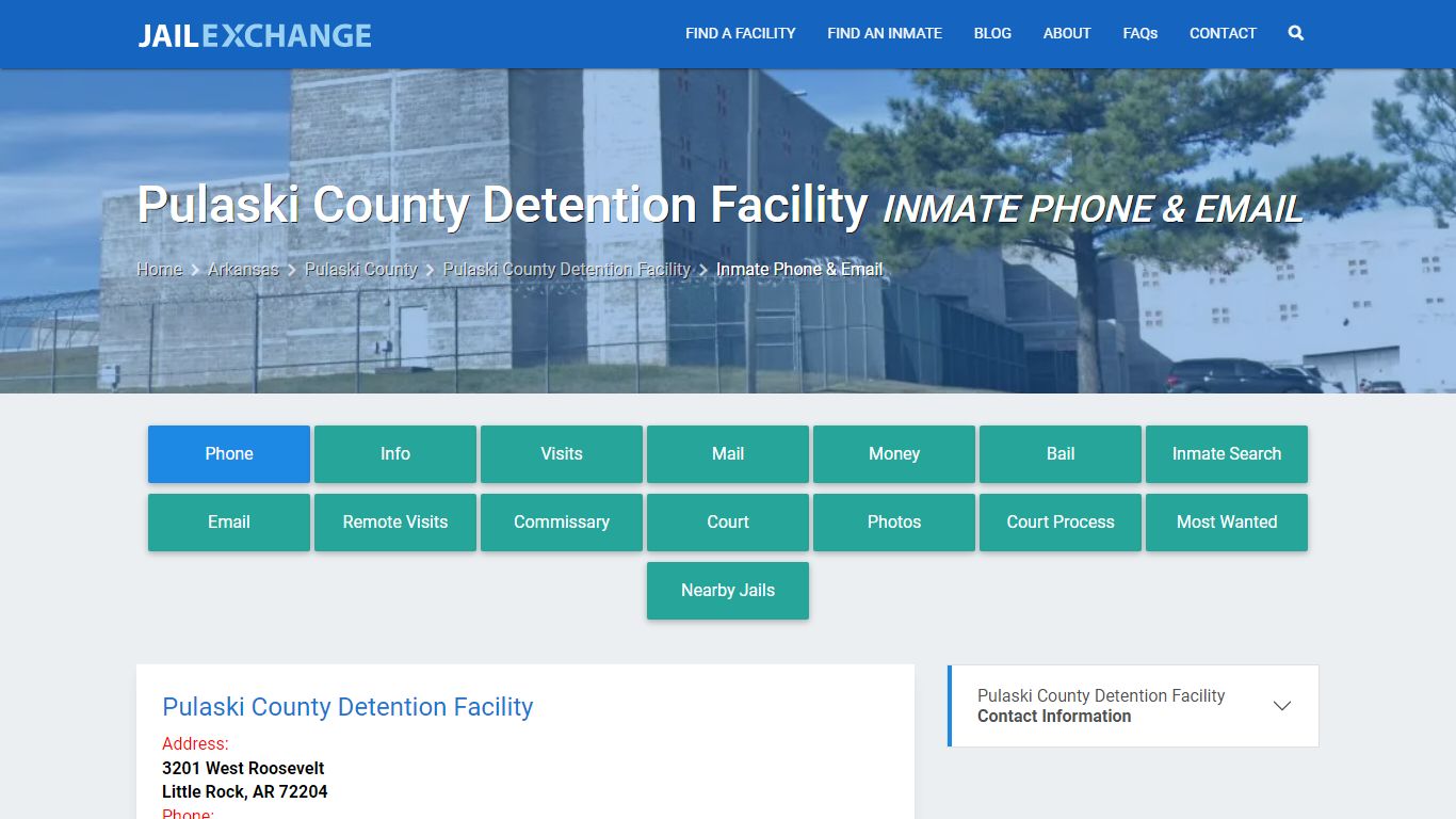 Inmate Phone - Pulaski County Detention Facility, AR - Jail Exchange